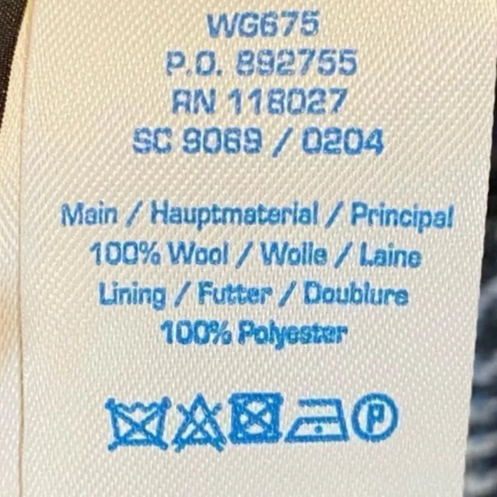 BODEN British Tweed Wool Black/Maroon/White/Blue Plaid Pencil Skirt 4 Classic - Picture 5 of 6